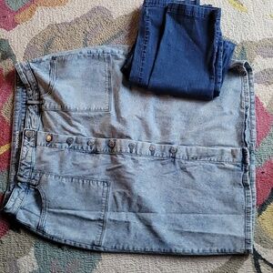 Sonoma Womans PLUS 18W Light Blue STONE-WASHED DENIM PENCIL SKIRT